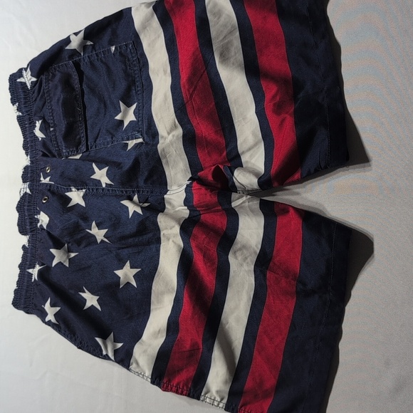 Kailua Surf Mens Swim Trunks Beach Board Shorts Stars Stripes Flag Size Medium - Picture 4 of 8